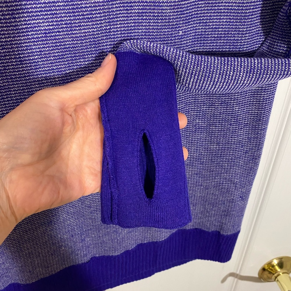 Lululemon Reversible Striped / Solid Purple Knit … - image 7